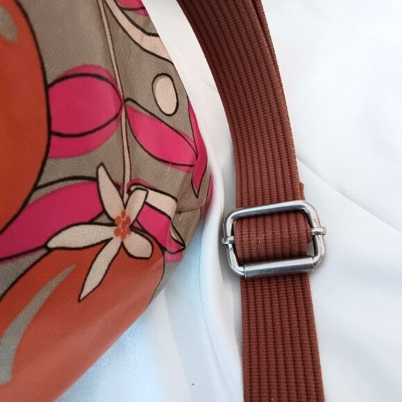 LIKE NEW 🌻 Fossil KeyPer Crossbody Bag Floral Coated Canvas & Leather Bag - Picture 8 of 9